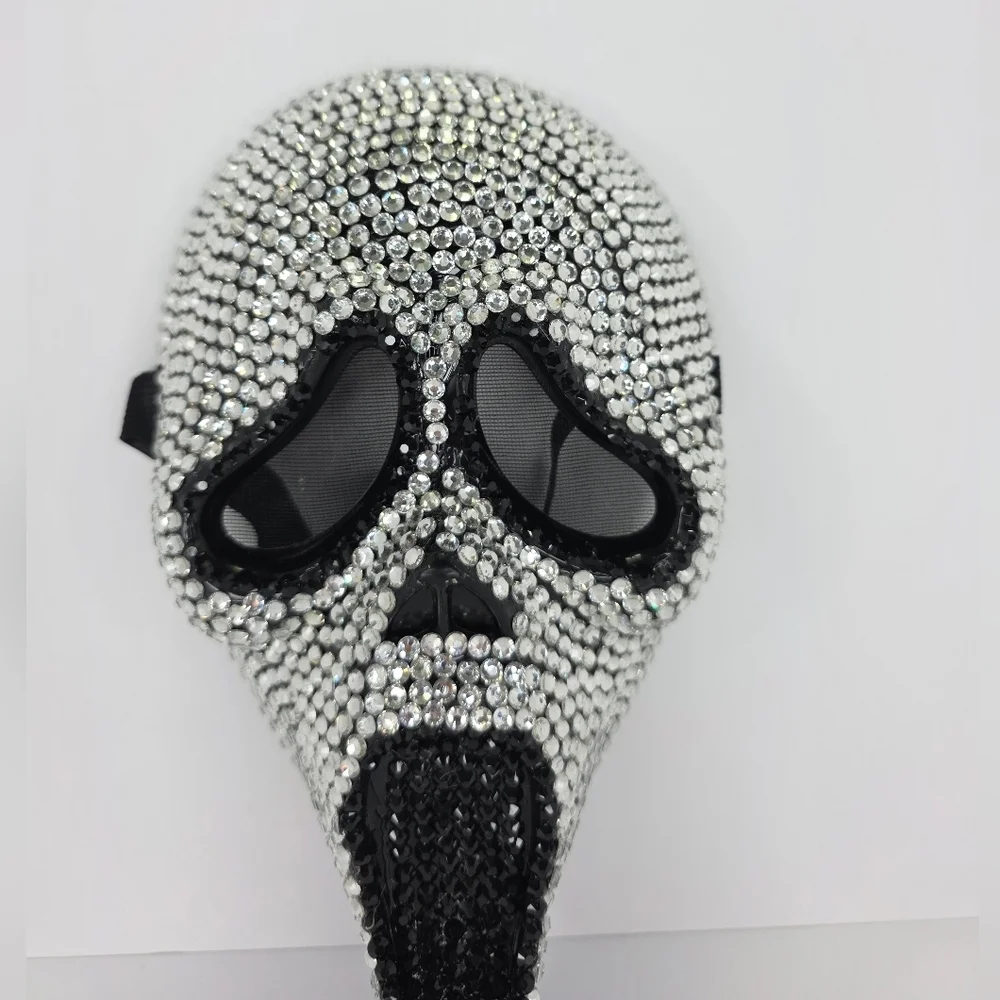 Scream Bling Rhinestones Mask Accessory Children's Girl Size Spirit Halloween